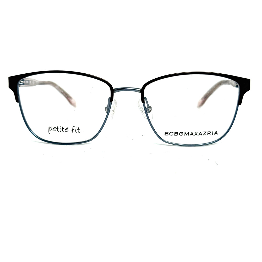 BCBG‎ MAXAZRIA Hilda Brown Blue Square Eyeglasses Frames 50-16 130 H17664